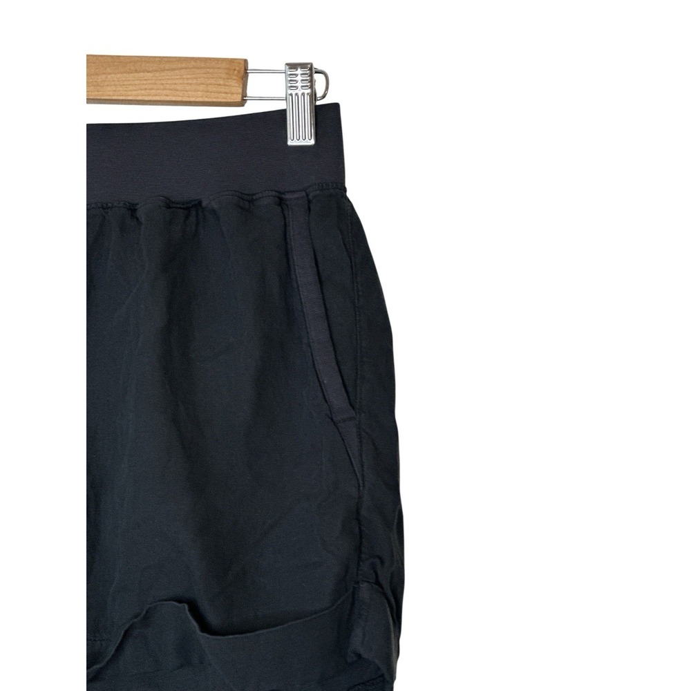Faherty  Linen Blend Shorts Elastic Waist‎ Pull On Women's Medium Black Pockets - Picture 7 of 8